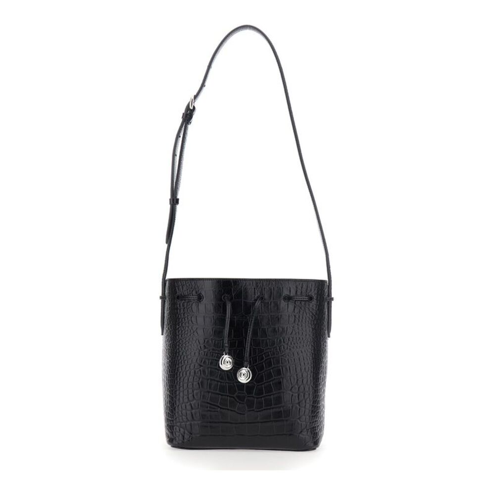 Liffner Women Crossbody Bag With Elegant Detail In Black Leather Woman